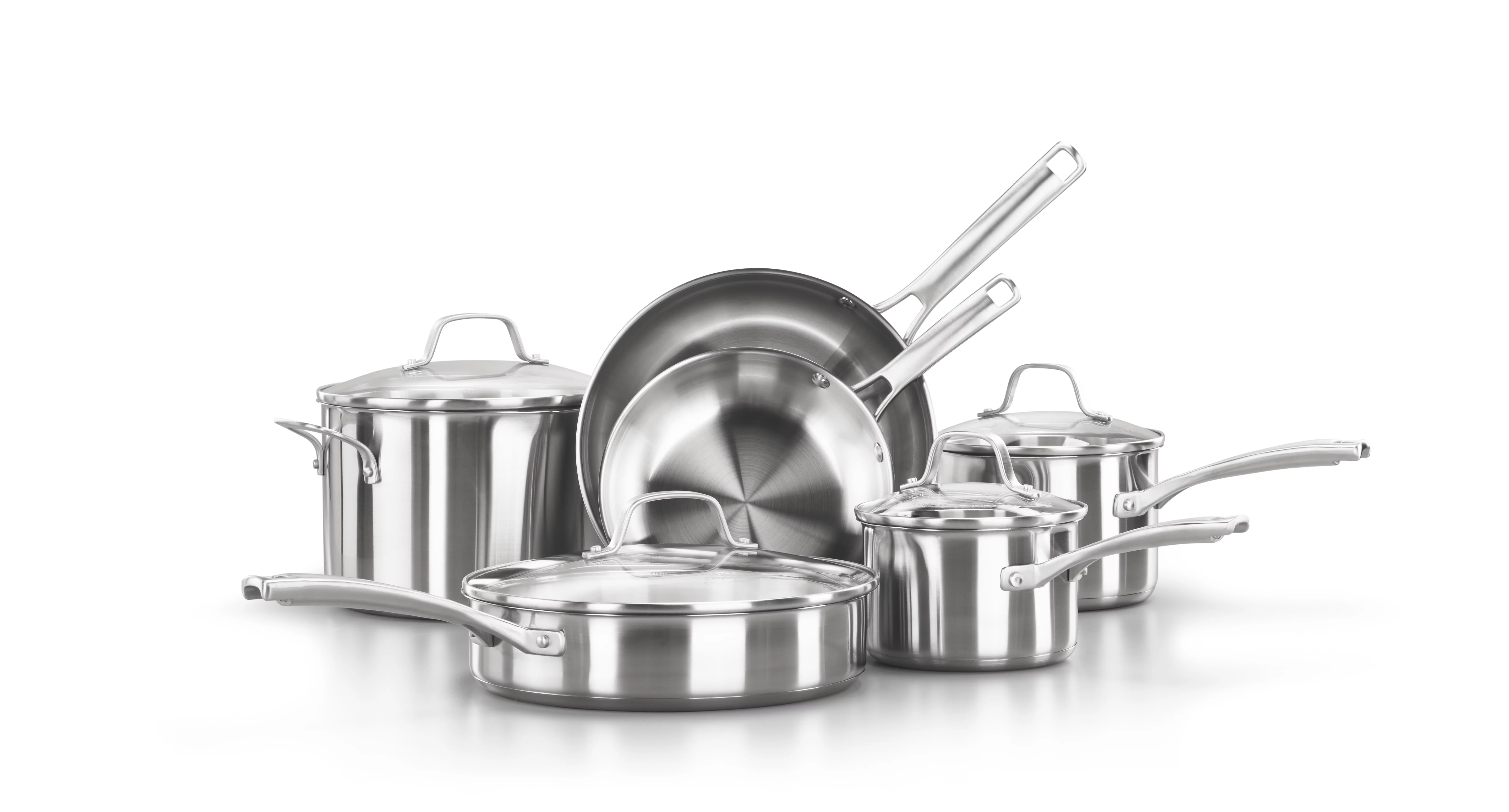 Calphalon Classic Stainless Steel 10-Piece Cookware Set, Dishwasher Safe