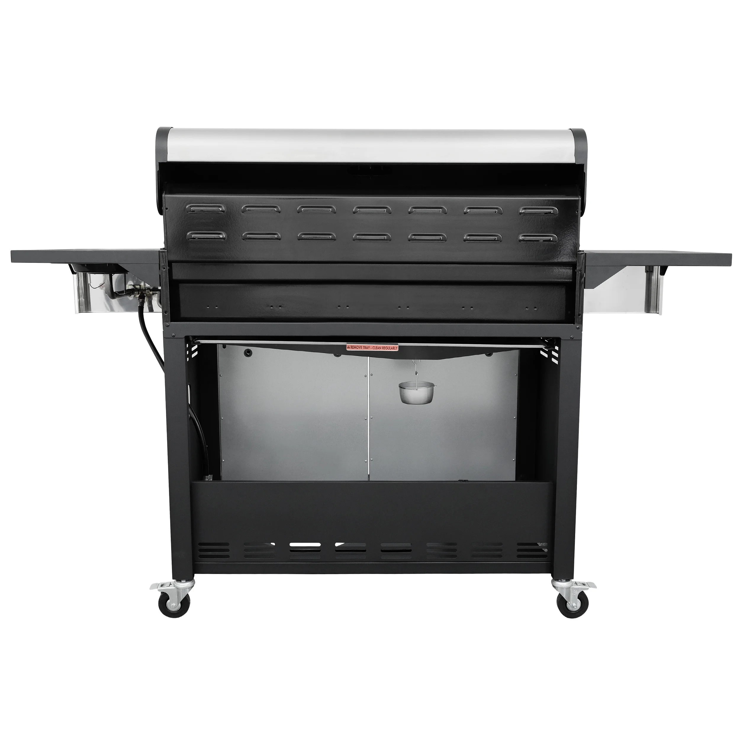 Kenmore 6-Burner Propane Gas Grill with Side Burner, PG-40611S0L, Stainless Steel with Black Trim