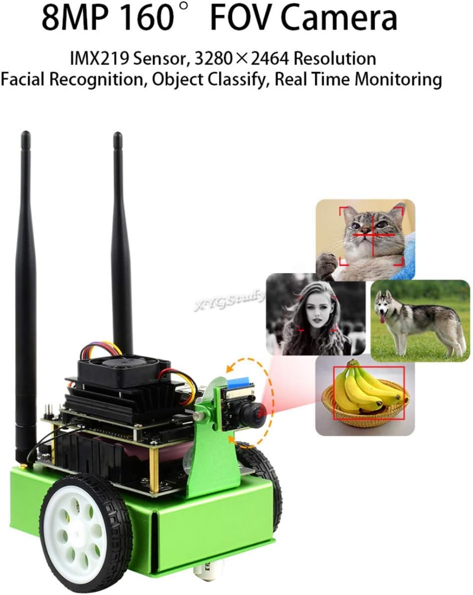 JetBot AI Kit Based on Jetson Nano to Build Smart AI-Based Robot JetBot with Front Camera Eye and ROS Nodes Code Dual Mode Wireless WiFi Bluetooth