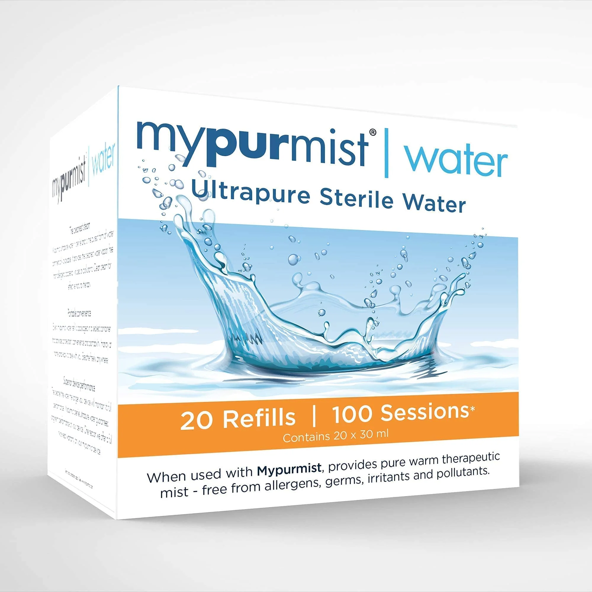 New! 2020 Model Mypurmist Free Ultrapure Handheld Personal Vaporizer and Humidifier (Cordless), Premium Kit