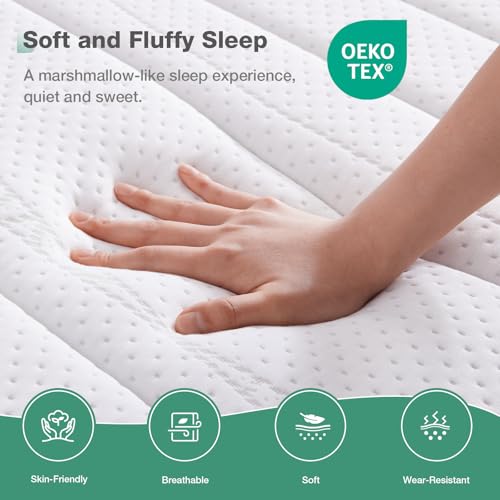 Novilla Twin Mattress, 12 Inch Gel Memory Foam Mattress Twin in a Box, Bamboo Charcoal Foam & Breathable Soft Cover for Clean, Peaceful Sleep
