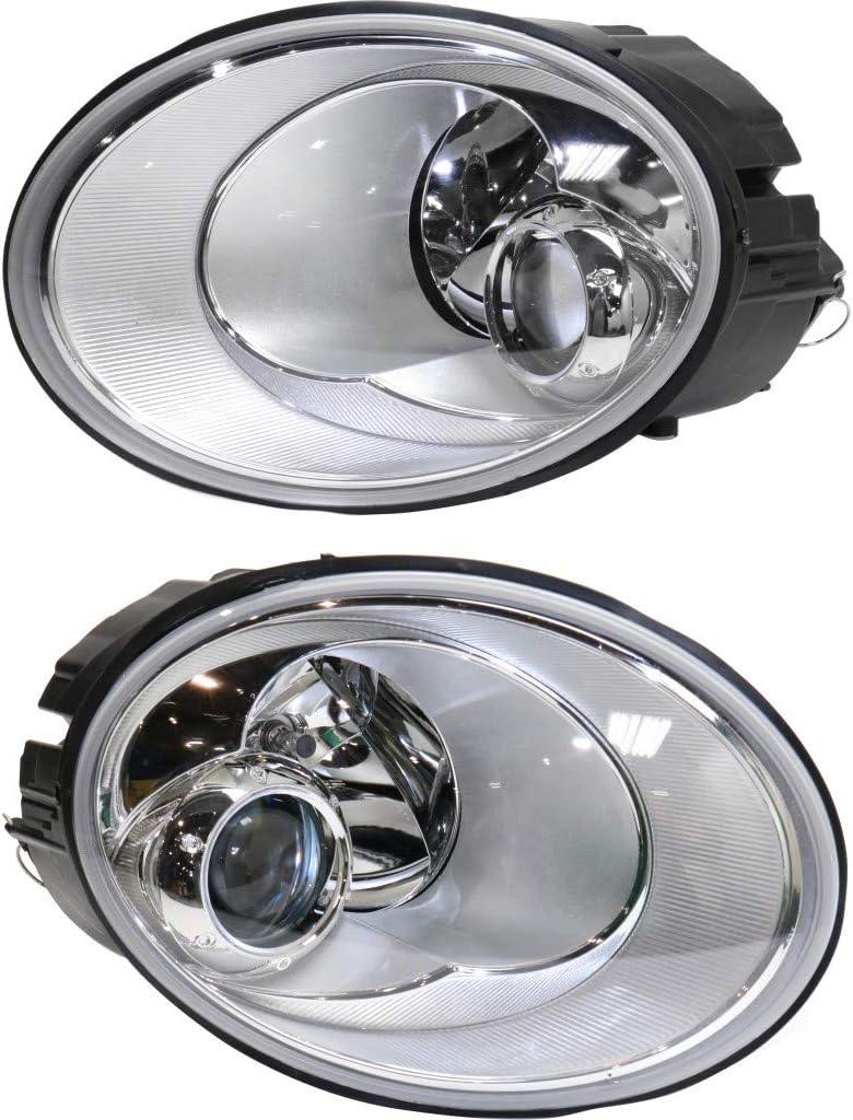For Volkswagen Beetle Headlight Assembly 2006 07 08 09 2010 Pair Driver and Passenger Side Halogen For VW2518109 | VW2519109