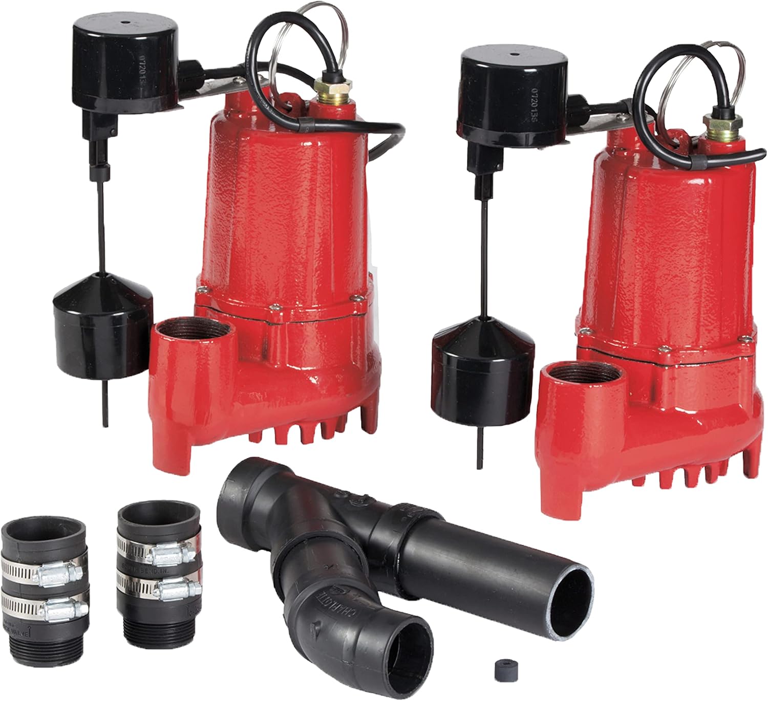 Red Lion RL-SC33DUP RL-SC33DUP 1/3 HP Dual Automatic Cast Iron Sump Pump System with 10-Foot Power Cord, ,