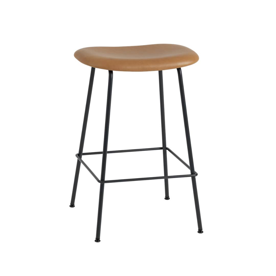 Muuto Fiber Counter Stool ( H) Tube Base Upholstered