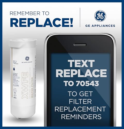 GE XWFE Refrigerator Water Filter, Genuine Replacement Filter, Certified to Reduce Lead, Sulfur, and 50+ Other Impurities