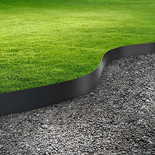 Vodaland - Terrace Board, Landscape Edging 30ft Coil, Grass Barrier, Bender Board, Garden Liner, Black - Curated Treasures Market