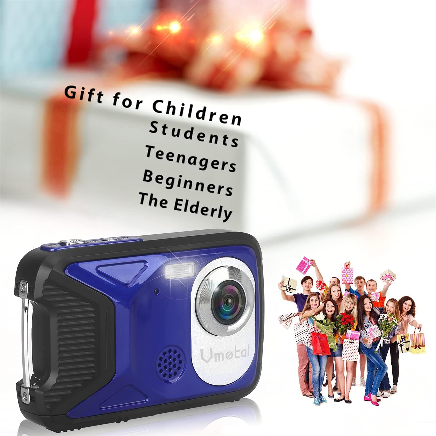 Waterproof Digital Camera Full HD 1080P Underwater Camera 21 MP Underwater Camcorder with 1050MAH Rechargeable Battery Point and Shoot Camera DV