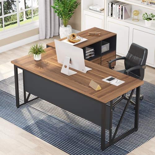 Tribesigns 63 inches Executive Desk and 47" lateral File Cabinet