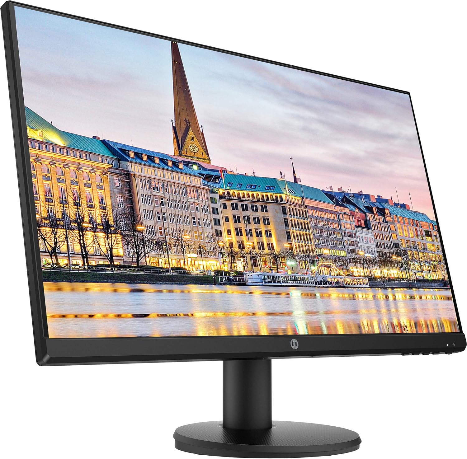 HP P24v G4 24 Inch FHD IPS LED-Backlit LCD 2-Pack Monitor Bundle with HDMI, Blue Light Filter, Dual Monitor Stand