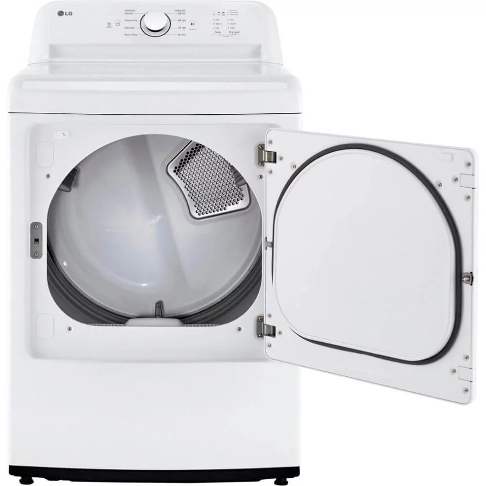 LG DLE6100W 7.3 Cu. Ft. White Front Load Smart Electric Dryer