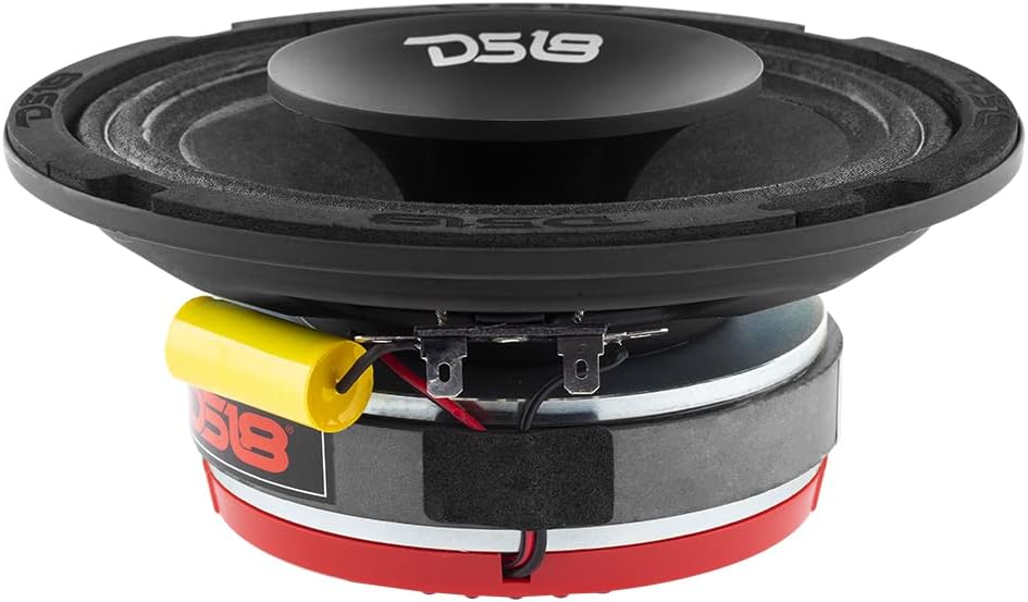 DS18 PRO-HY6.4MSL 6.5" Shallow Hybrid Mid-Range Car Audio Loudspeaker with Built-in Driver with Built-in Driver and Grill Included 300W Max 150W RMS