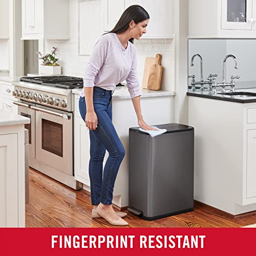Rubbermaid Stainless Steel Kitchen Trash Can with Lid