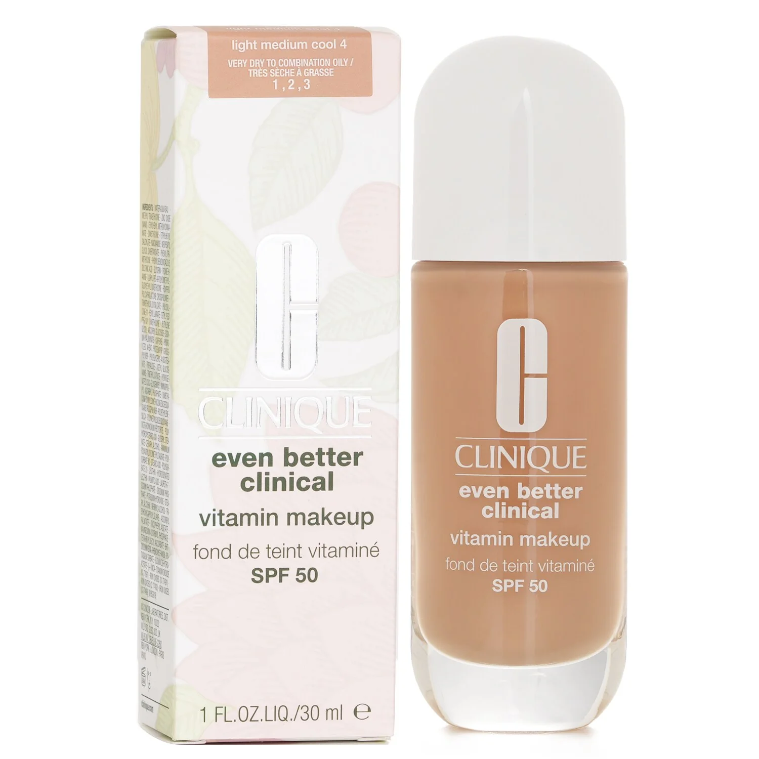 Clinique Even Better Clinical Vitamin MakeUp Foundation SPF 50 - # 4 Light Medium Cool  30ml