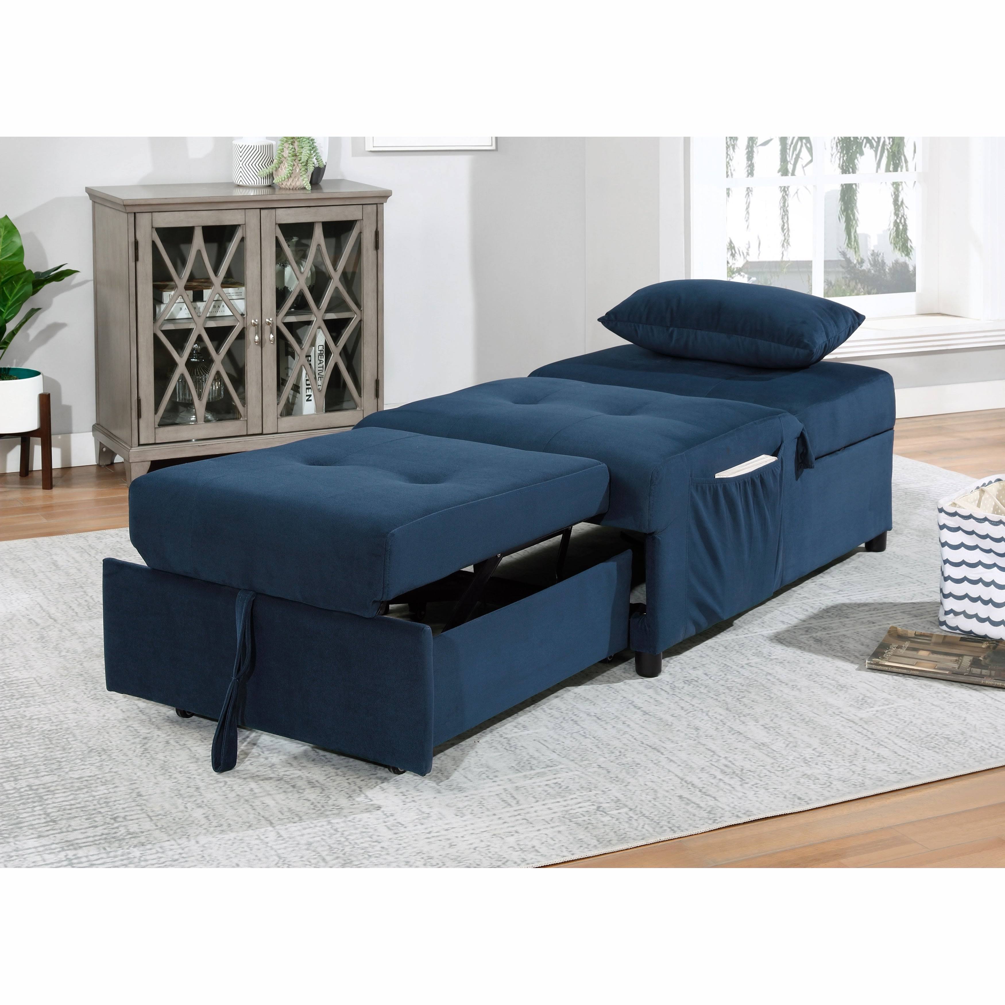 Furniture of America Alice Contemporary Upholstered Futon Chair - Grey