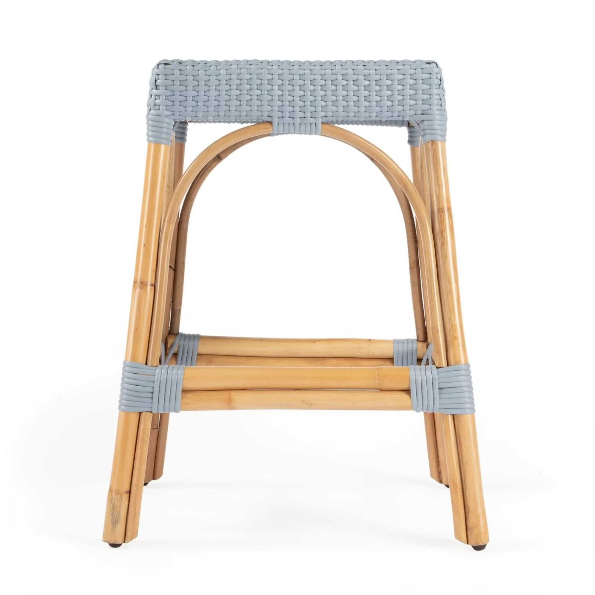 Butler Specialty Company Robias Rattan 24.5" Counter Stool - Baby Blue