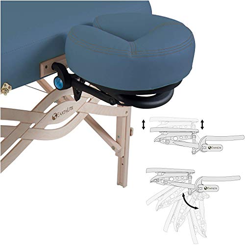 EARTHLITE Premium Portable Massage Table Package SPIRIT - Spa-Level Comfort, Deluxe Cushioning incl. Flex-Rest Face Cradle & Strata Face Pillow