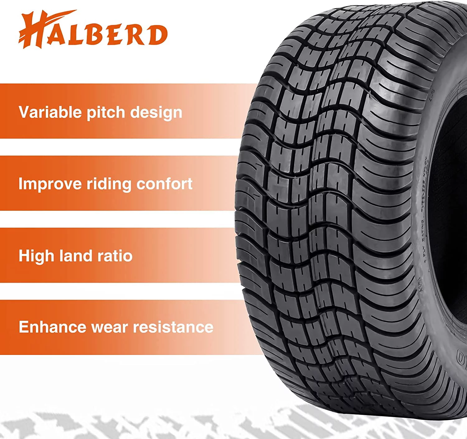 205/50-10 4PLY Golf Cart Tires 205x50-10 High Land  Ratio Tour MaX Tires for Golf Cart Club Car Set of 4