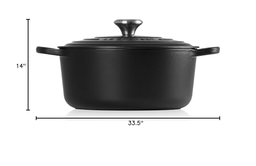 Le Creuset Enameled Cast Iron Signature Round Dutch Oven, 5.5 qt., Cerise