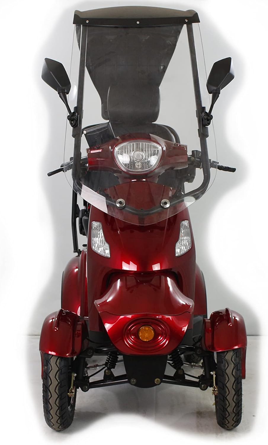 The LuxuryTon Four Wheels Electric Mobility Scooter with The Removable Optional Roof and Reverse Camera