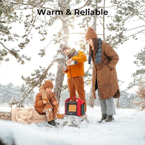 CAMPLUX Portable Propane Heater Outdoor and Indoor, 12000 BTU LP Gas Buddy Heater for Camping with ODS & Tip-over Protection