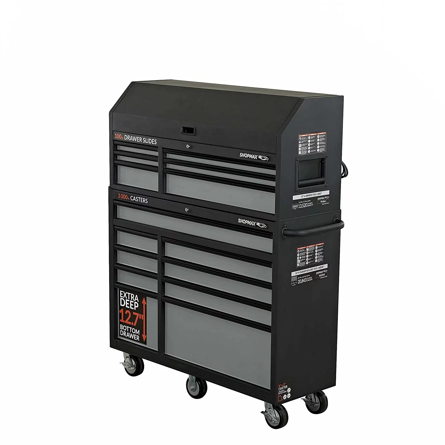 52 in. 15-Drawer Tool Chest and Rolling Cabinet Combo