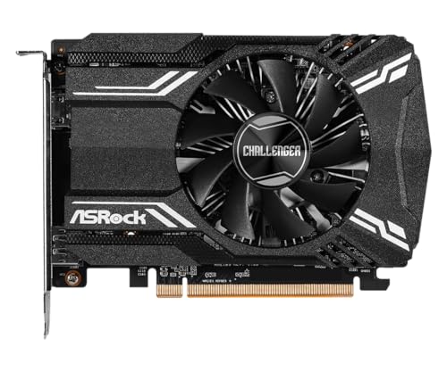 ASRock AMD Radeon RX 6400 Challenger ITX 4GB GDDR6 0dB Silent Cooling 16 Gbps Graphics Card 8K 64bit 7680 x 4320 HDMI DisplayPort PCI Express 4.0