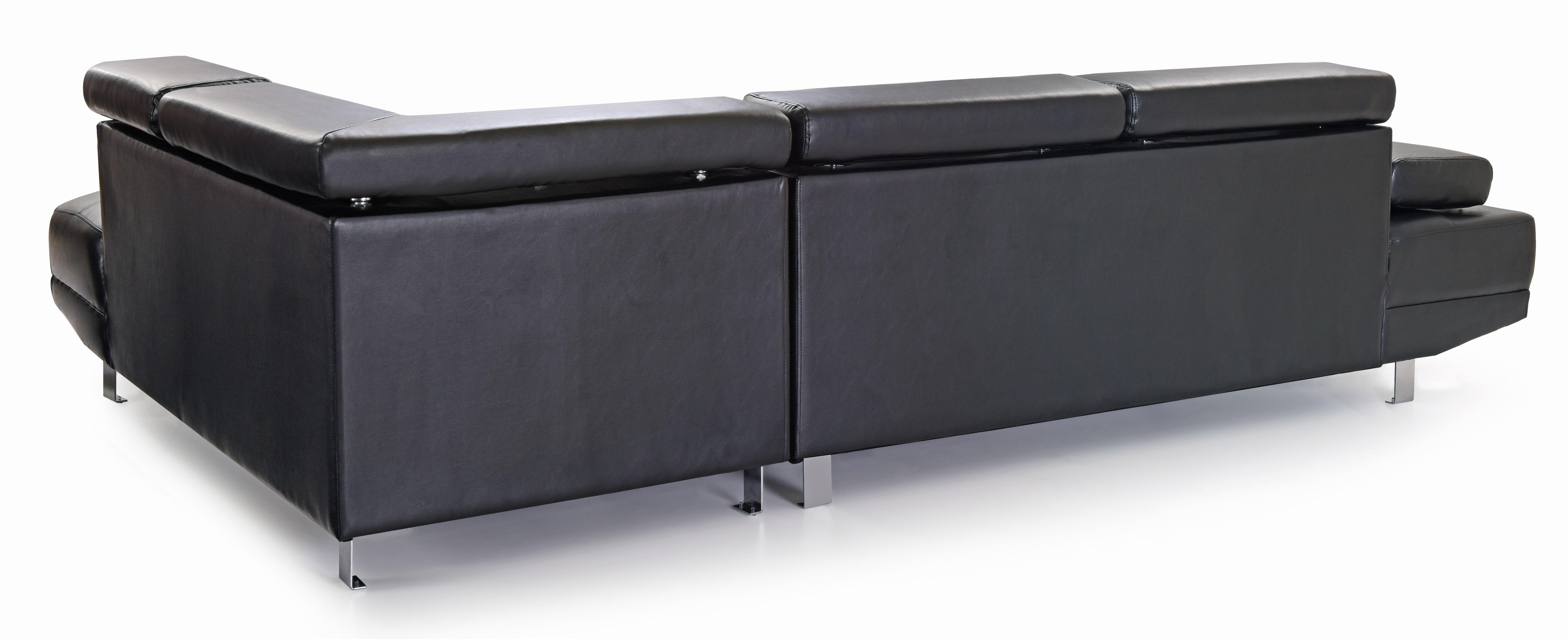 Modern Black Sectional with Adjustable Armrest and Headrest - Elevate Your Space