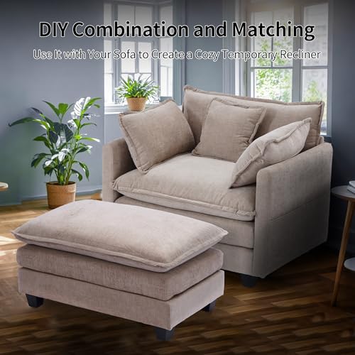 SweetGO corporation 40" Chenille Lounge Chair for Reading, Modern Couch Cozy Sofa Bed