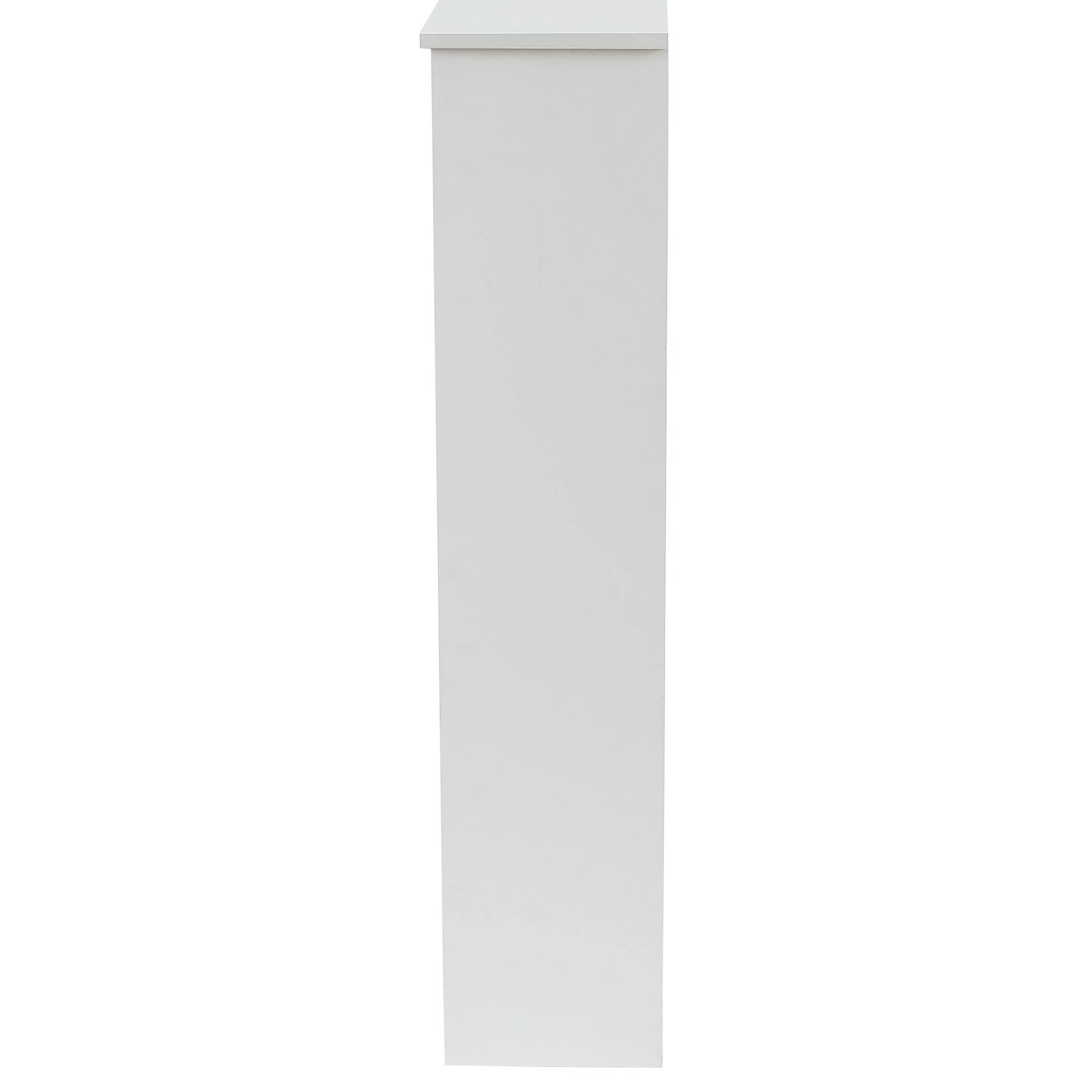 LuxenHome White Wood 12-Pair Shoe Storage Cabinet