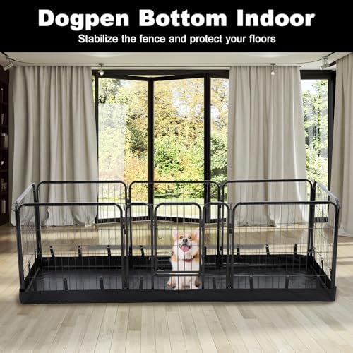 PJYuCien Dog Playpen Plus Storage Bag, 32" H 8 Panels Puppy Pen with Square Bottom, Heavy Duty Dog Fence for Puppies/Small Dogs