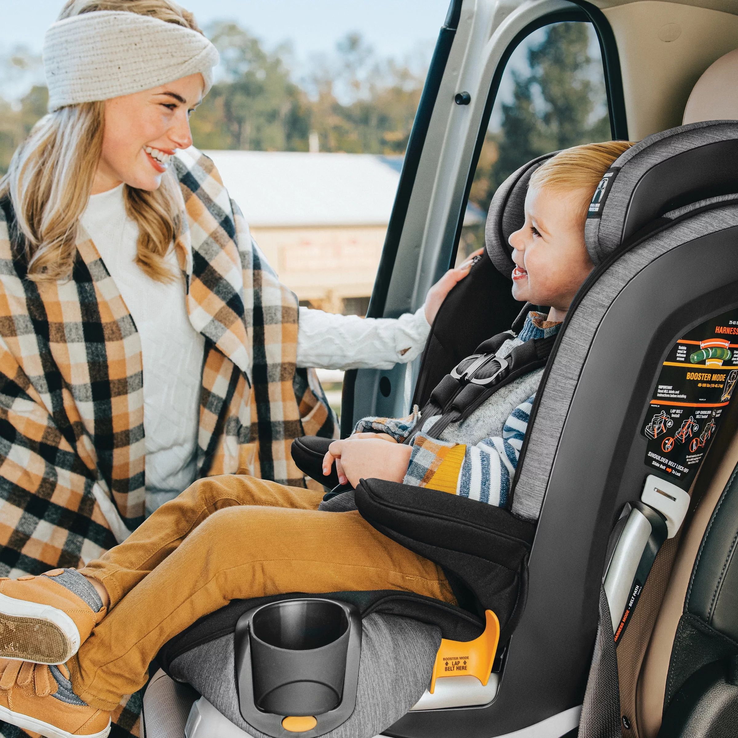 Chicco MyFit ClearTex Harness + Booster Car Seat - Shadow (Black)