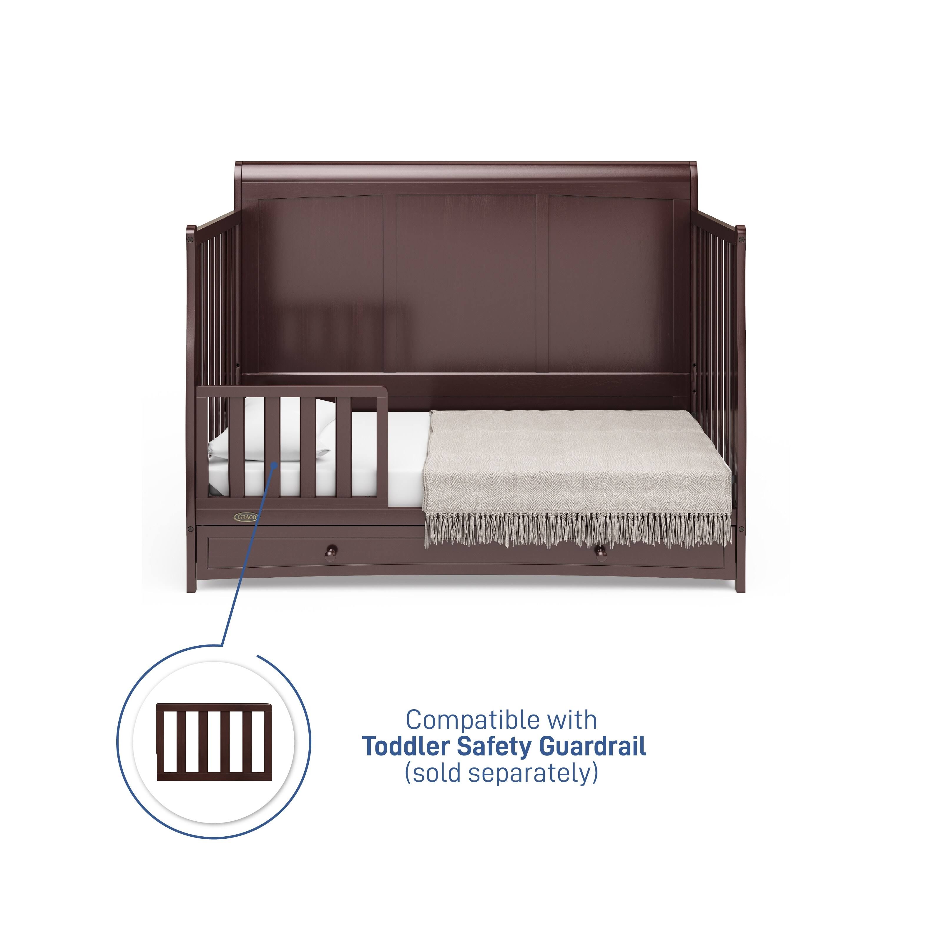 Graco Asheville 4-in-1 Convertible Crib with Drawer - Espresso