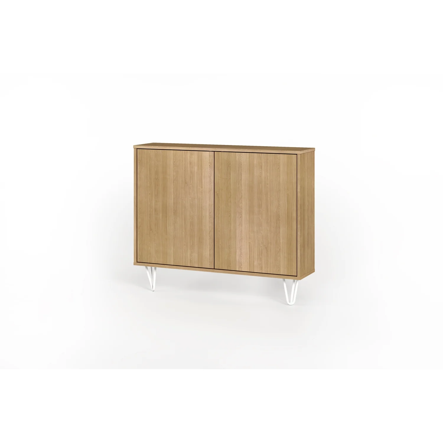 Nexera 132283 Slim 2-Door Storage Cabinet, Golden Maple