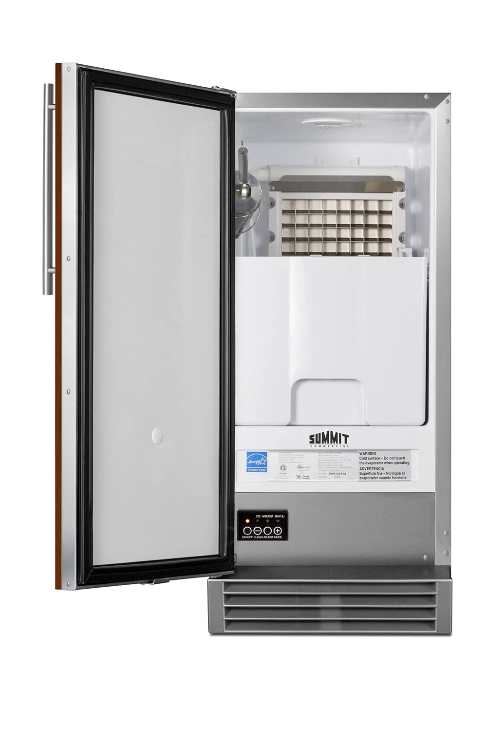 Summit Appliance BIM44GCSSADA Built-in Icemaker, ADA Compliant, 50 lb Production Capacity, Built-in Pump, Automatic Defrost, Touch Control Panel