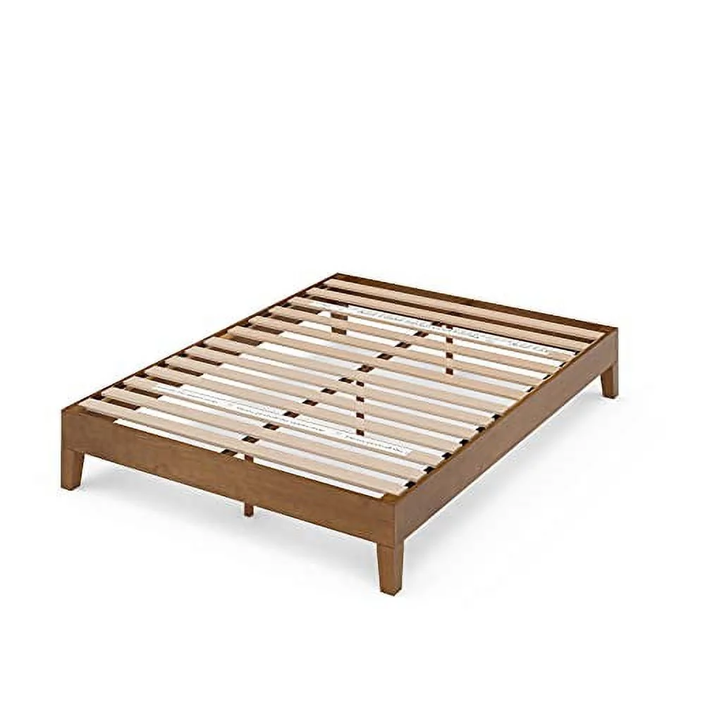 ZINUS Alexis Deluxe Wood Platform Bed Frame / Solid Wood Foundation / No Box Spring Needed / Wood Slat Support / Easy Assembly, Rustic Pine, King