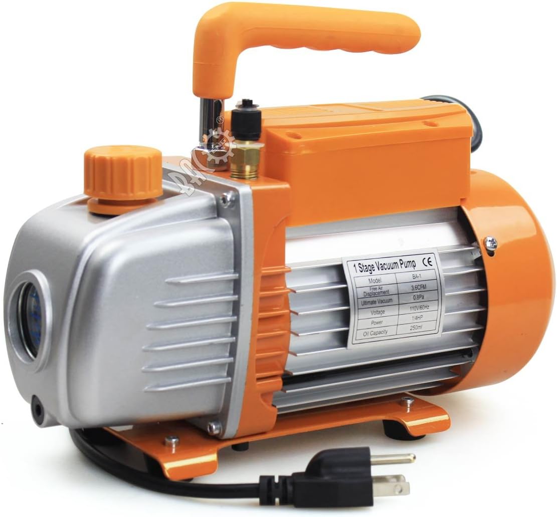 BACOENG 3 Gallon Vacuum Chamber Kit with 3.6 CFM 1 Stage Vacuum Pump HVAC