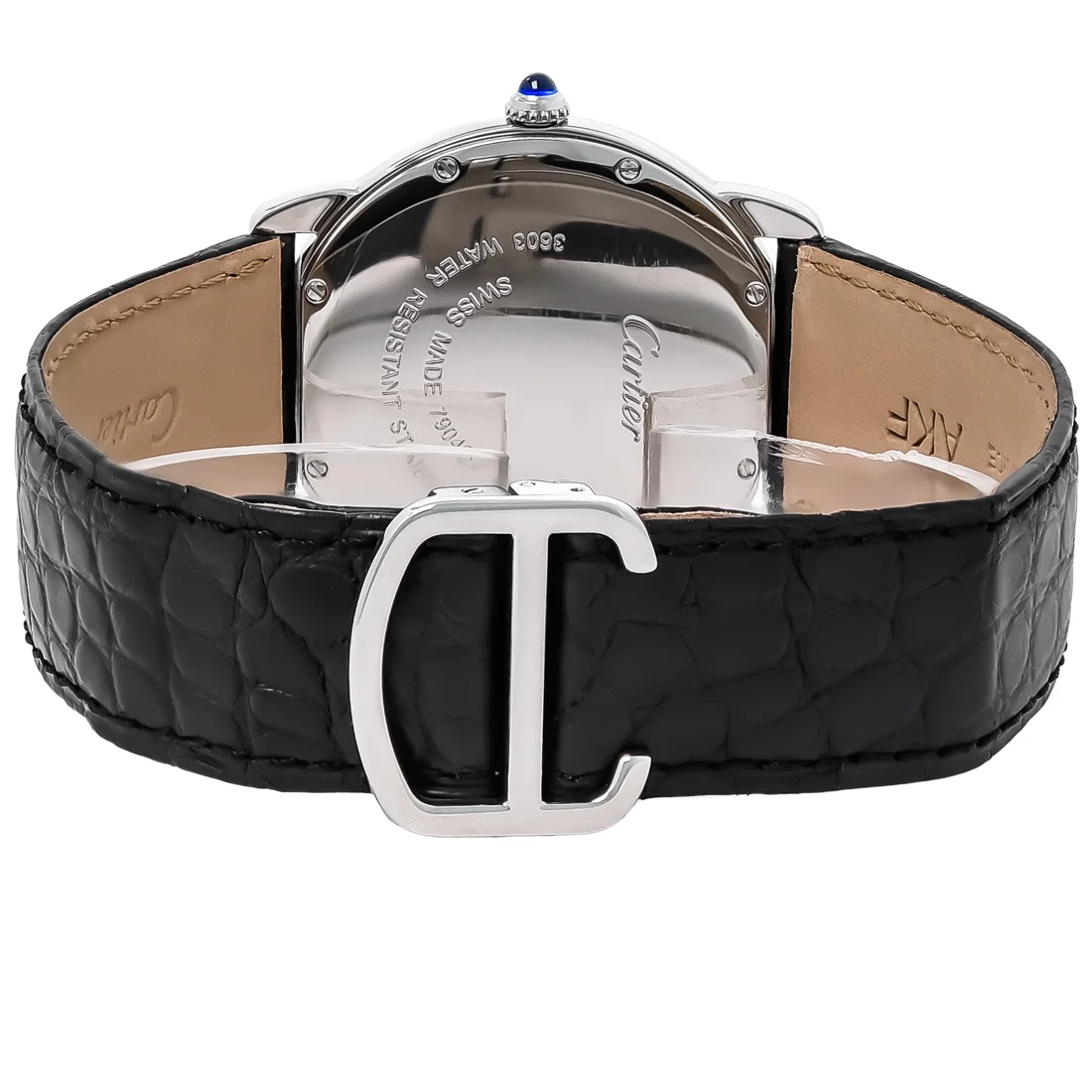 Pre-Owned Cartier Rondo Solo De Cartier Large Silver Dial Quartz Watch W6700255