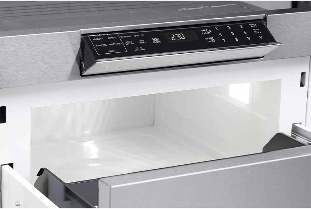 Sharp SMD2470ASY 24 in. 1.2 cu. ft. 950W Stainless Steel Microwave Drawer Oven Bundle with 3 YR CPS Enhanced Protection Pack