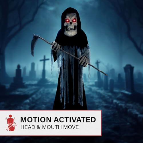 Haunted Hill Farm Motion-Activated 7.5-Ft. Tall Smoldering Ghoul