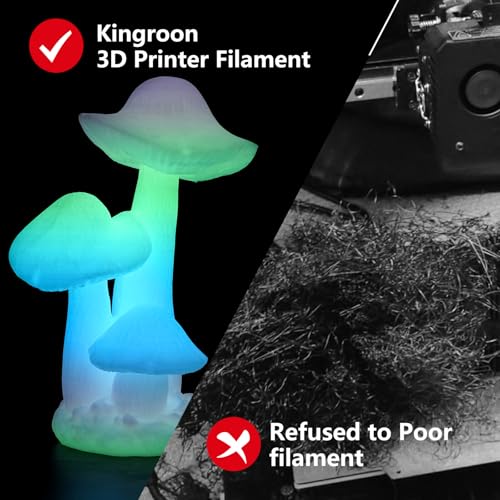 Kingroon Silk PLA Bundle 3D Printer Filament, Dimensional Accuracy +/- 0.03 mm, 10 kg Spool(22lbs)