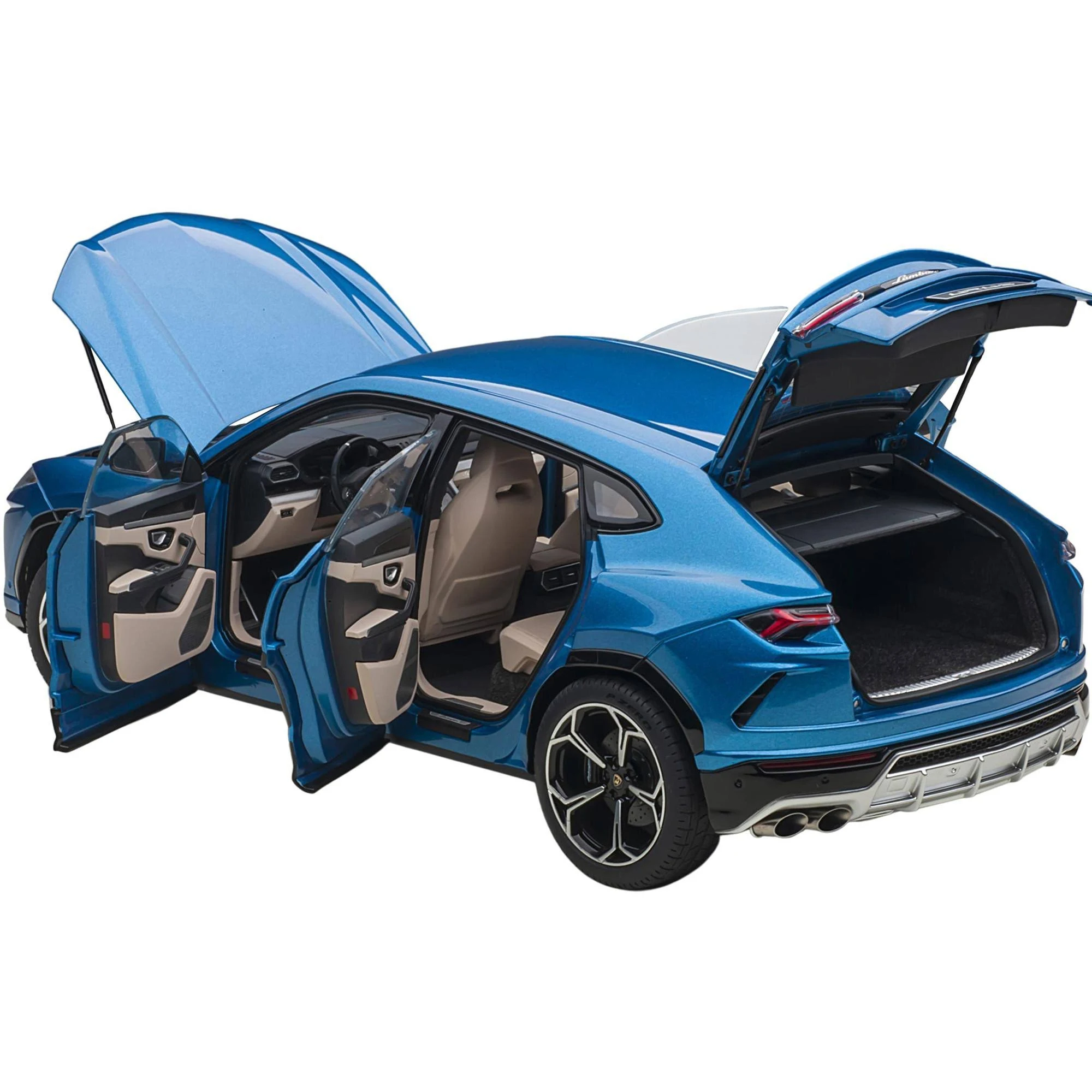 Lamborghini Urus Blu Eleos Blue Metallic 1/18 Model Car by AUTOart