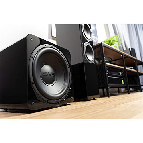 SVS SB-1000 Pro 10 Inch Sealed Subwoofer with SoundPath Wireless Audio Adapter (Black Ash)