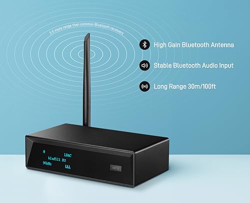 B3 Professional XLR Bluetooth v5.1 Music Receiver, LDAC & aptX HD Streamer, Built-in ESS DAC, Analog RCA, Digital Optical and COAXIAL Outputs