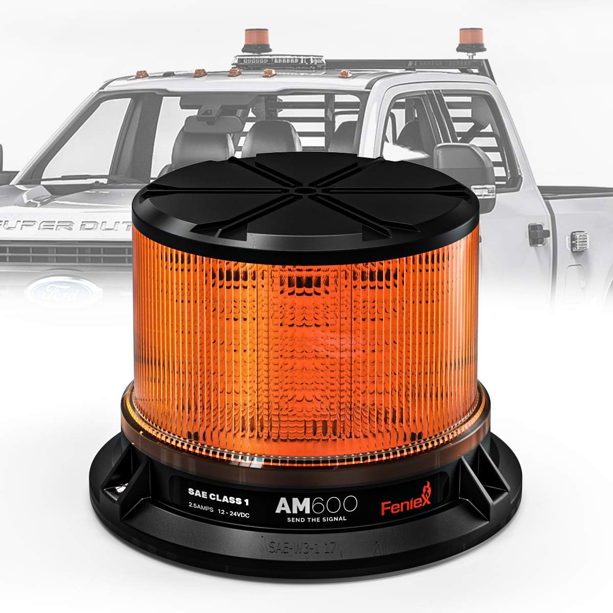 Feniex AM600 High-Intensity LED Beacon, SAE Class 1 (Red)