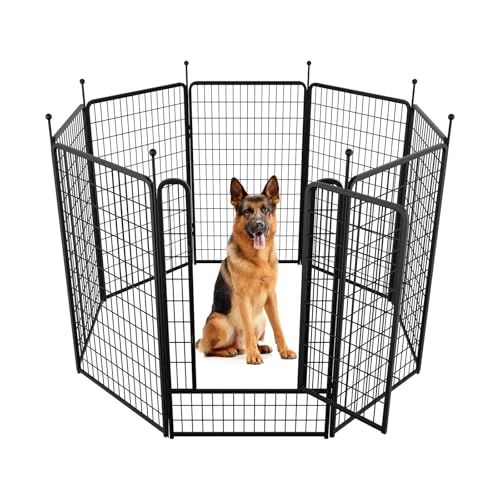 FXW Rollick Dog Playpen for Yard, RV Camping, 32 inch 16 Panels for Small and Medium Dogs│Patented