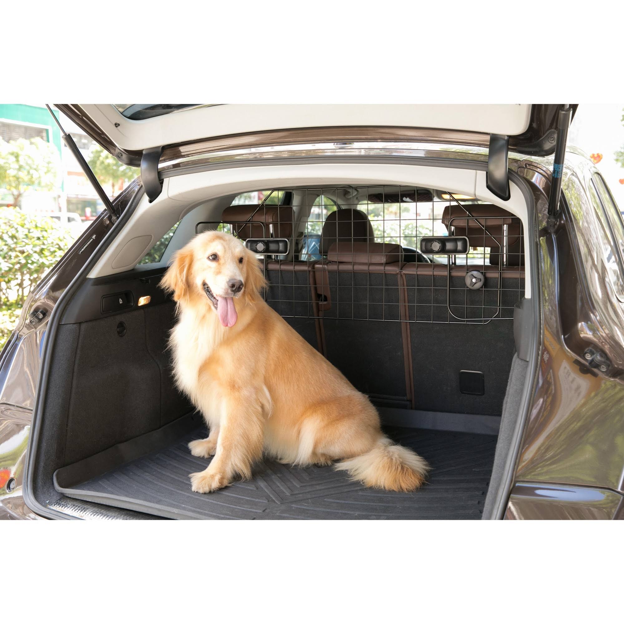 PawsMark Adjustable Dog Car Gate Backseat Barrier for Pets, Universal Fit for Vehicles