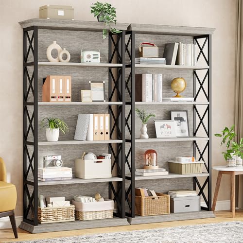 Tribesigns 6-Tier Bookcase, 71 Inches Industrial Bookshelves and Bookcases
