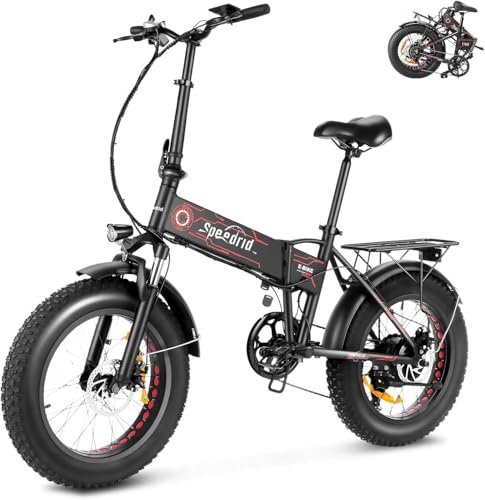 ANCHEER Folding Electric Bike for Adults, Electric Bicycle with 500W Brushless Motor(Peak 800W), 48V/499Wh Hidden Battery, Up to 55 Miles