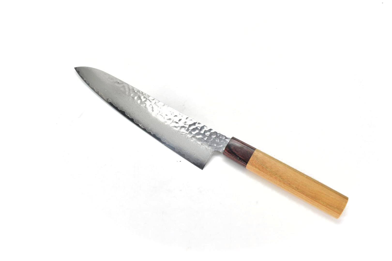 Sakai Takayuki VG10 33 Layer Damascus Gyuto Japanese Knife 210mm Keyaki (Japanese Elm) Handle