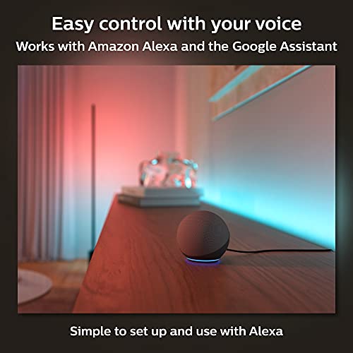 Philips Hue Indoor 6-Foot Smart LED Light Strip Base Kit with Plug - Flowing Multicolor Effect - 1 Pack - Control with Hue App